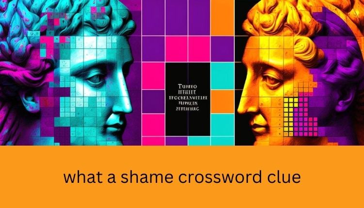 what a shame crossword clue